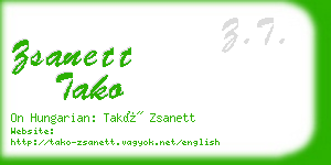 zsanett tako business card